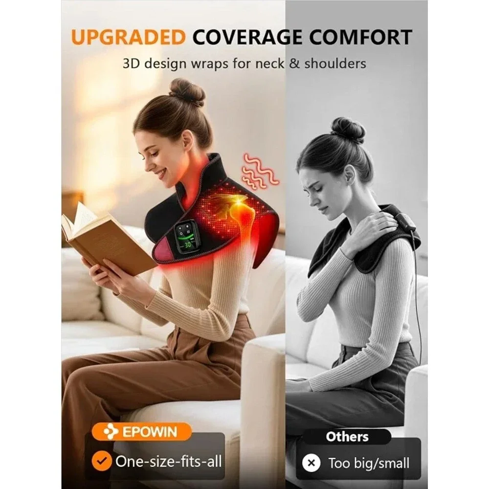 Red Light Therapy for Neck  Shoulder Pain Relief Cordless Shoulder Belt Wrap Box